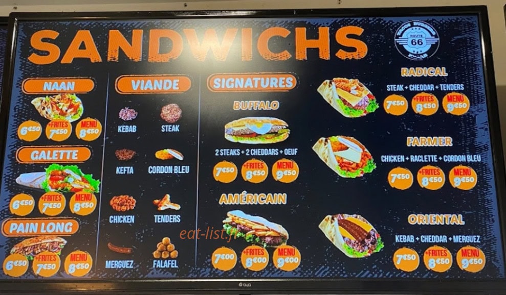 Route 66 Tacos — carte page 2