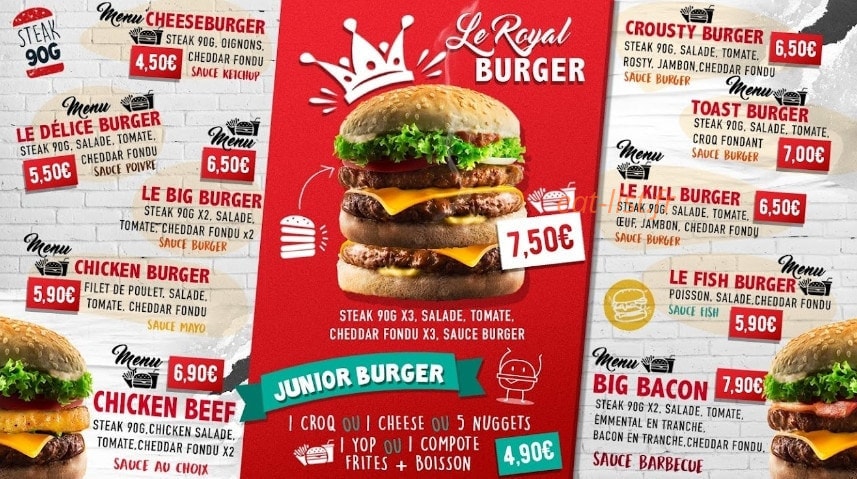 Royal food — carte page 5
