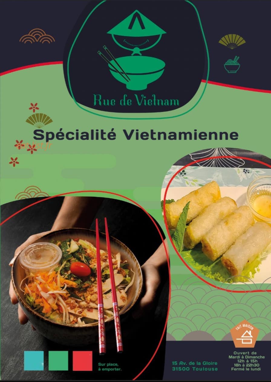 Carte et menu Rue de Vietnam Toulouse
