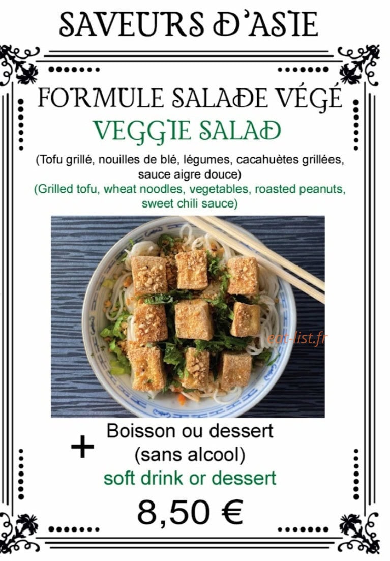 Saveur d'Asie Express — carte page 4