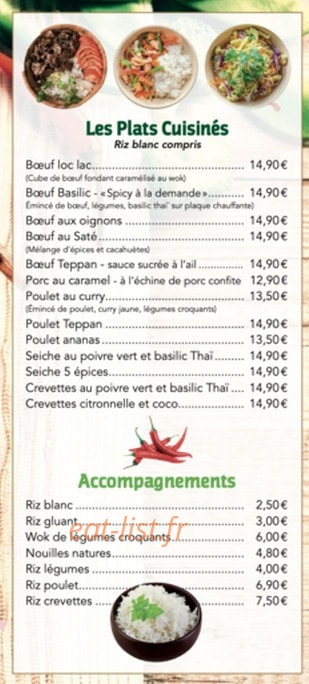 Saveurs Basilic — carte page 4