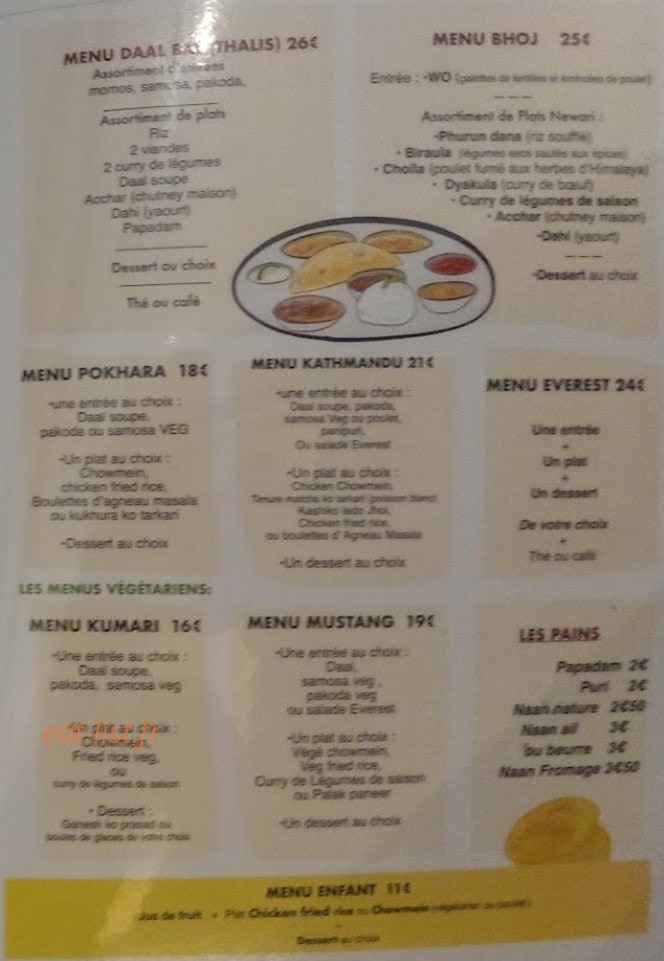 Saveurs de Leverest — carte page 2