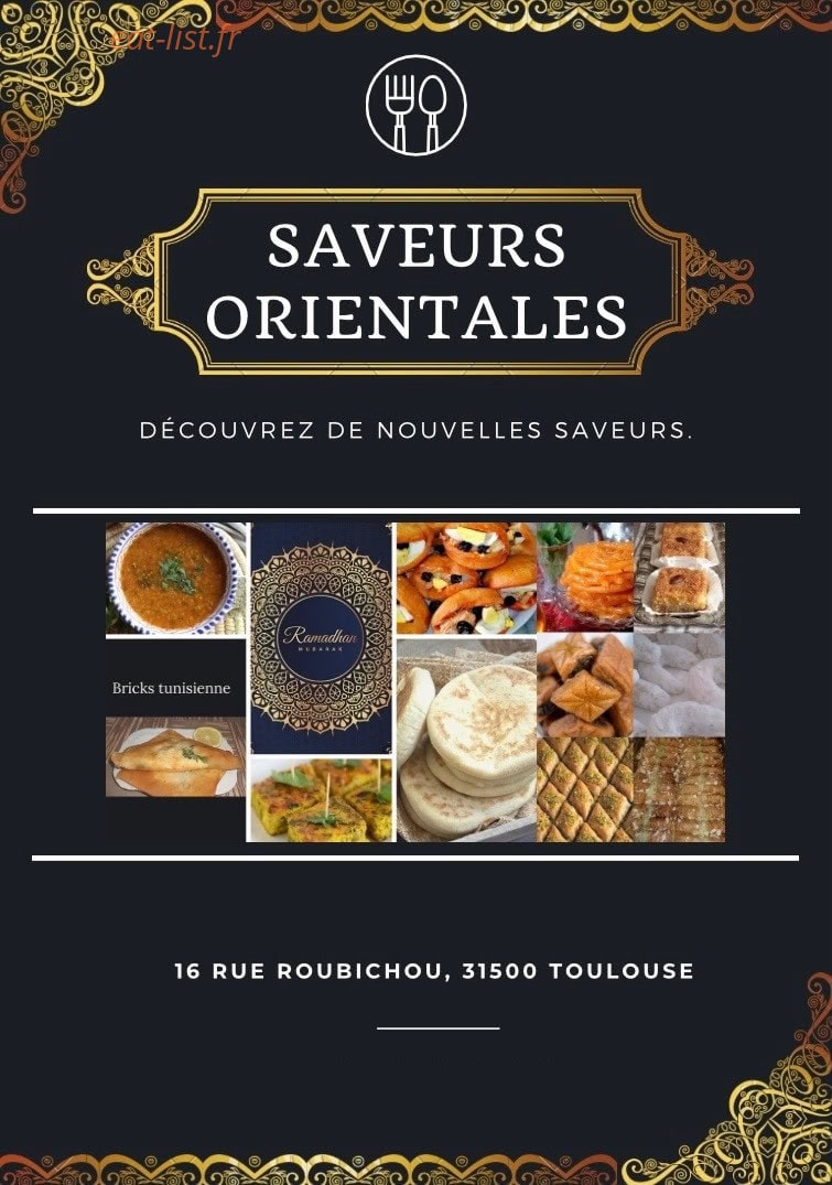Saveurs orientales — carte page 1