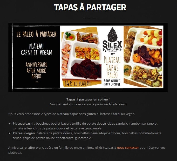 Silex & Fourchette — carte page 3