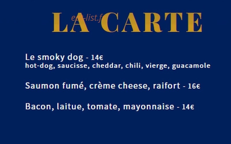 Smoky Bar — carte page 5