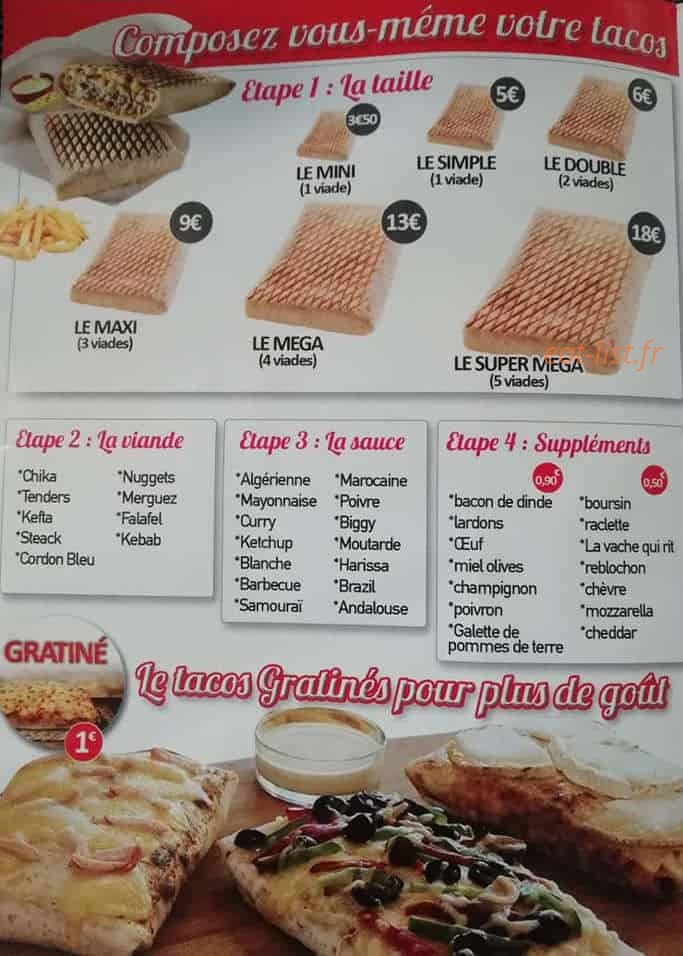 Snack House — carte page 2