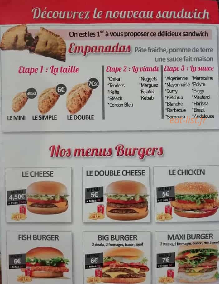 Snack House — carte page 3