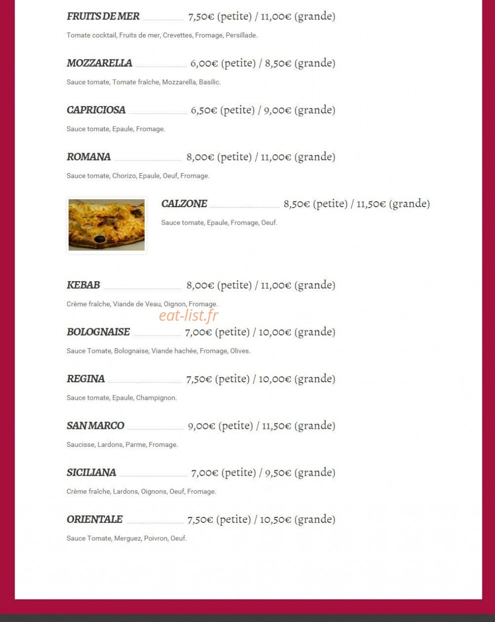 So' Burger — carte page 4