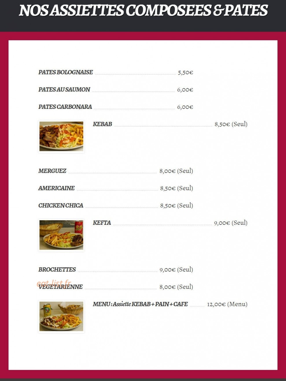 So' Burger — carte page 5