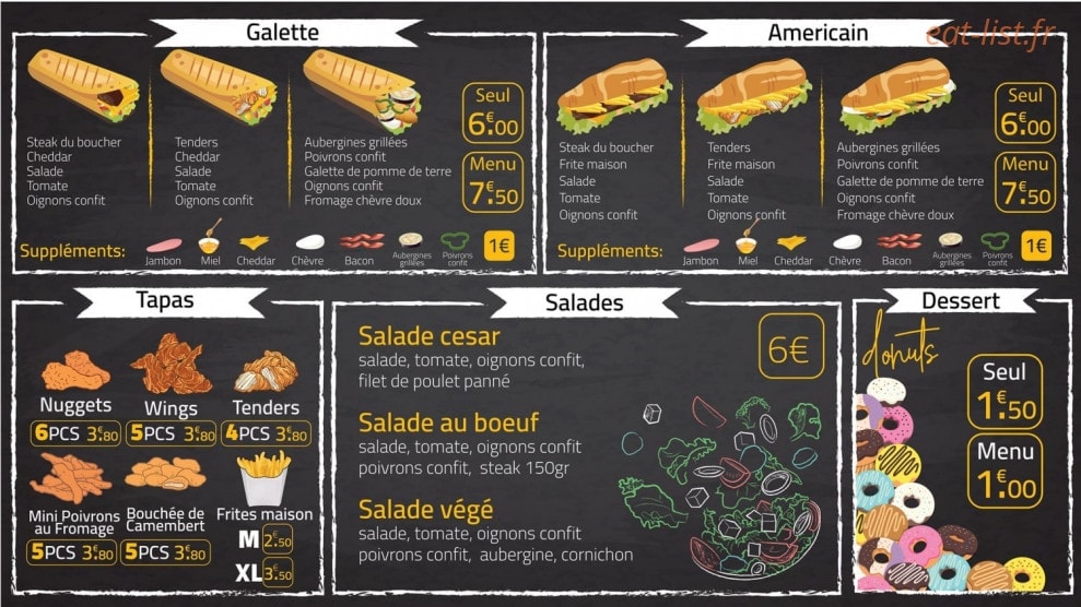 Sorami burger — carte page 2