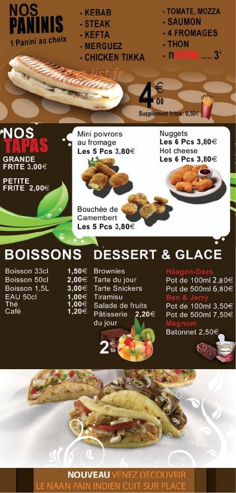 sorami kebab — carte page 1