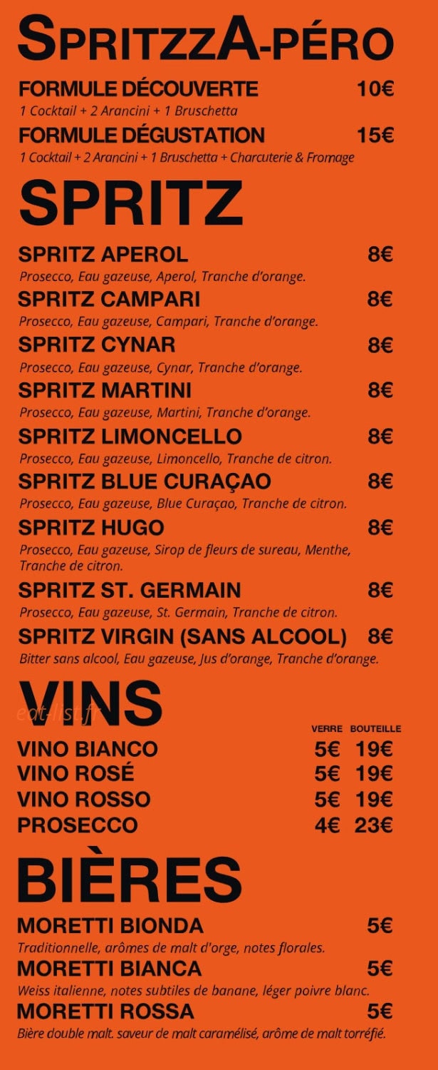 Spritzza — carte page 3