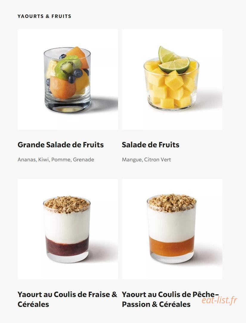 Starbucks Coffee — carte page 11
