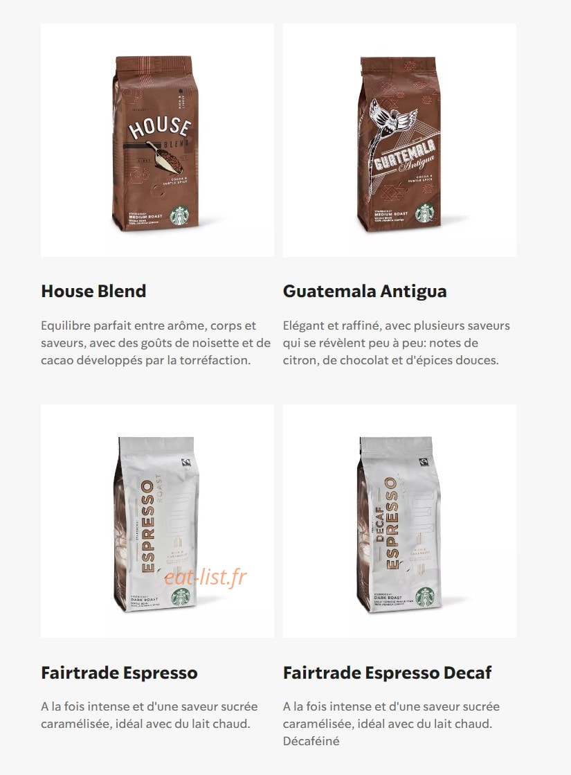 Starbucks Coffee — carte page 14