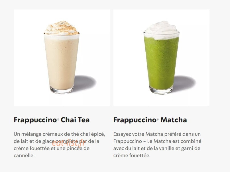 Starbucks Coffee — carte page 26