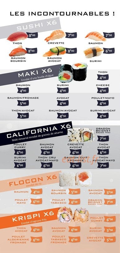 Carte et menu de Sushi Avenue à Toulouse — Les incontournables