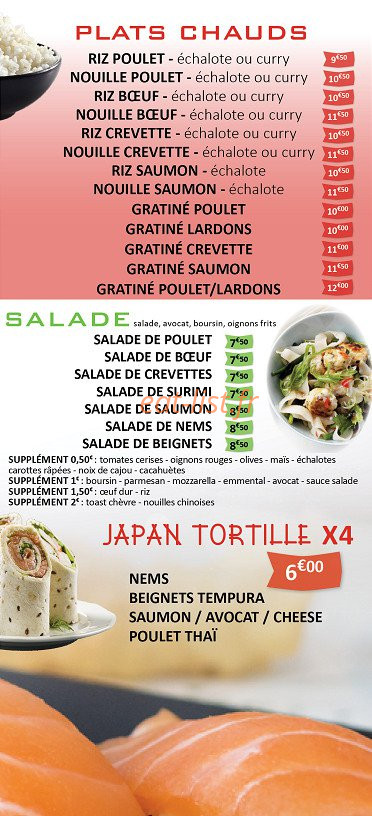 Carte et menu de Sushi Avenue à Toulouse — Plats et