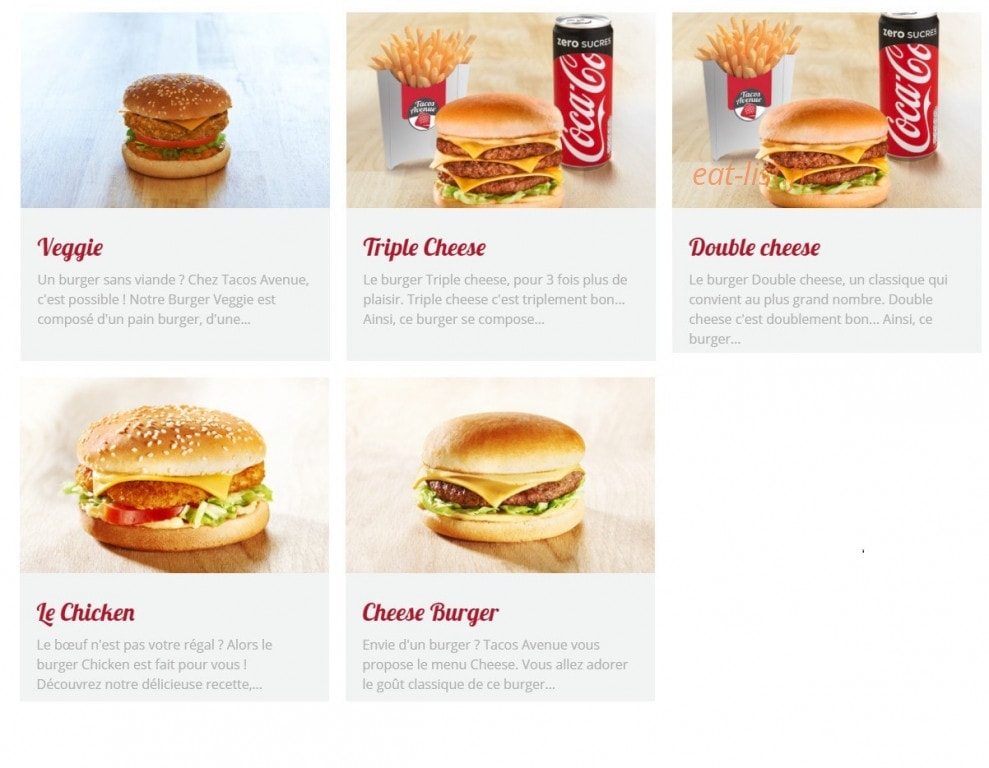 tacos avenue — carte page 3