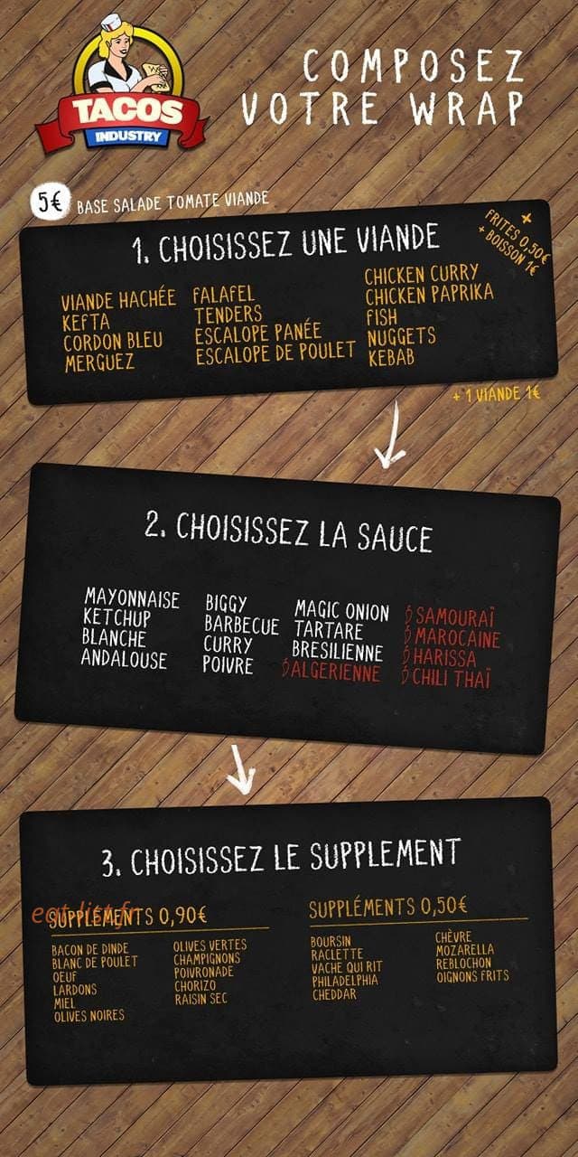 Tacos Industry — carte page 2