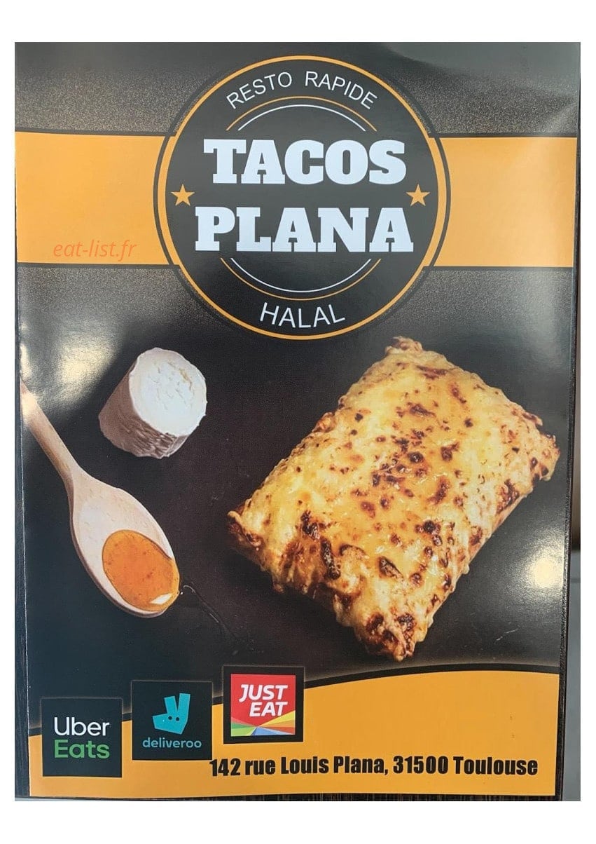 Tacos plana — carte page 1