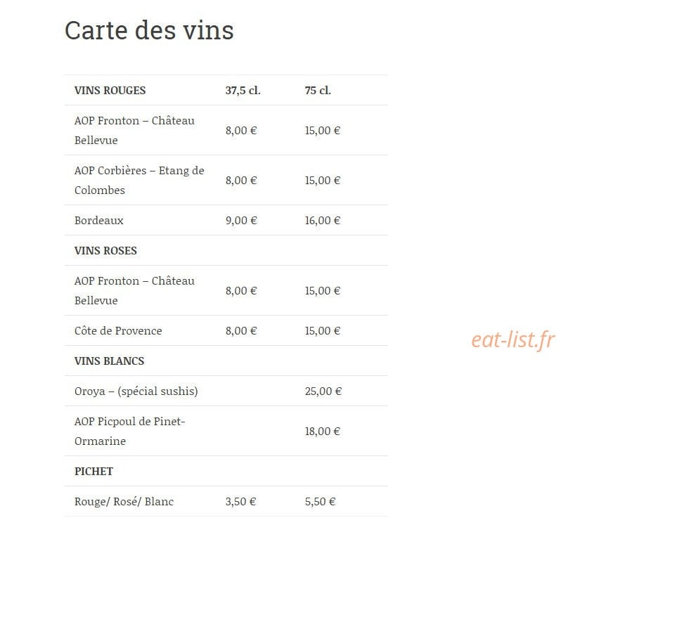 Thai-Thai SuShi — carte page 6