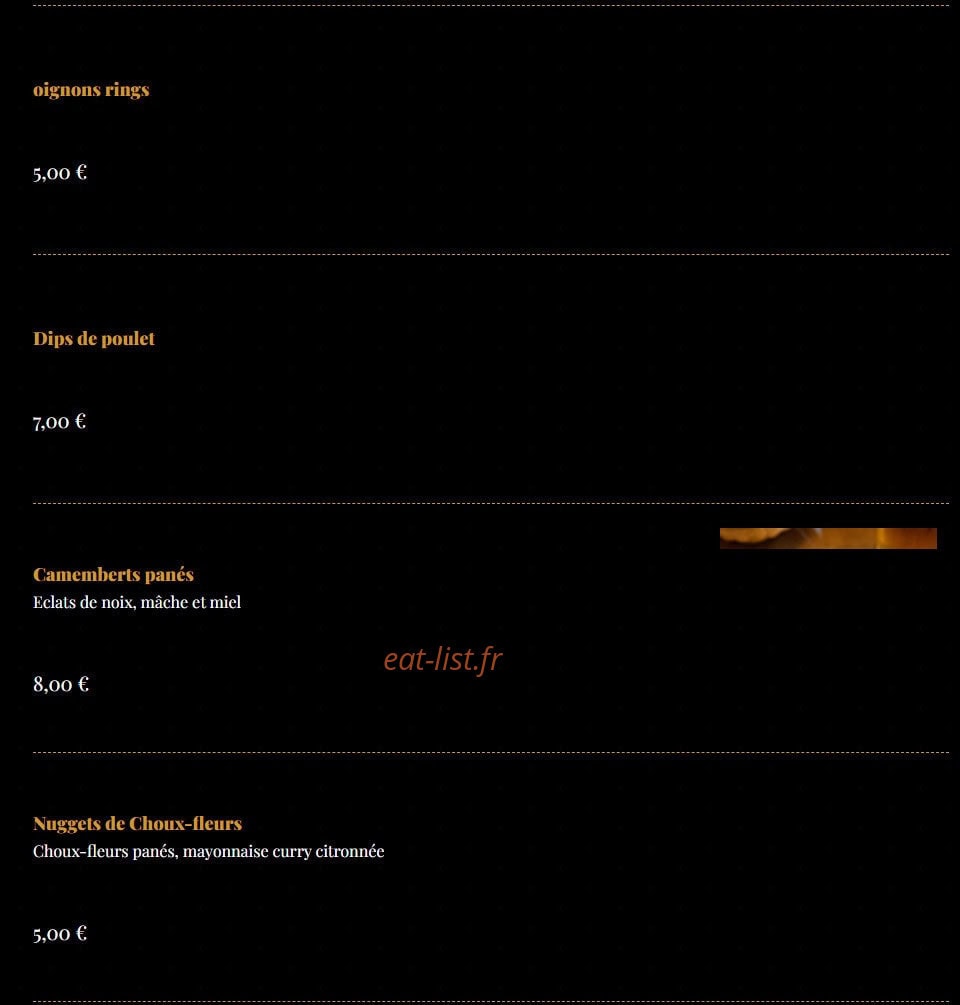 The Black Lion — carte page 6