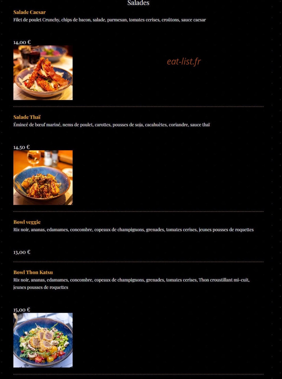 The Black Lion — carte page 18