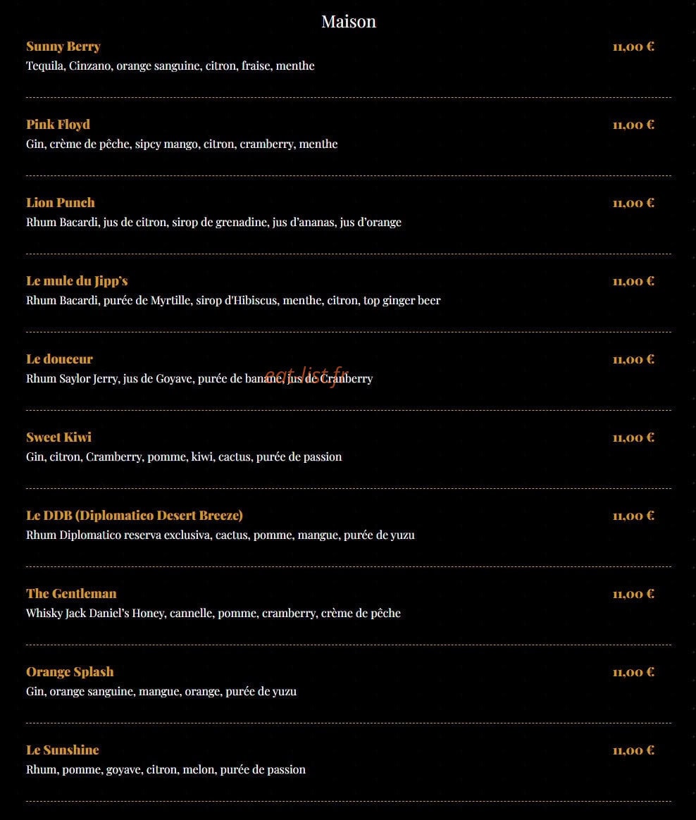 The Black Lion — carte page 24