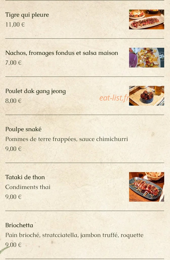 The Botanist Pub — carte page 9