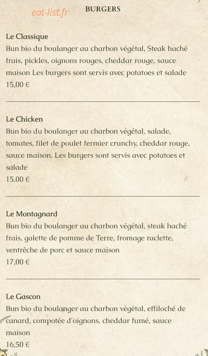 The Botanist Pub — carte page 2