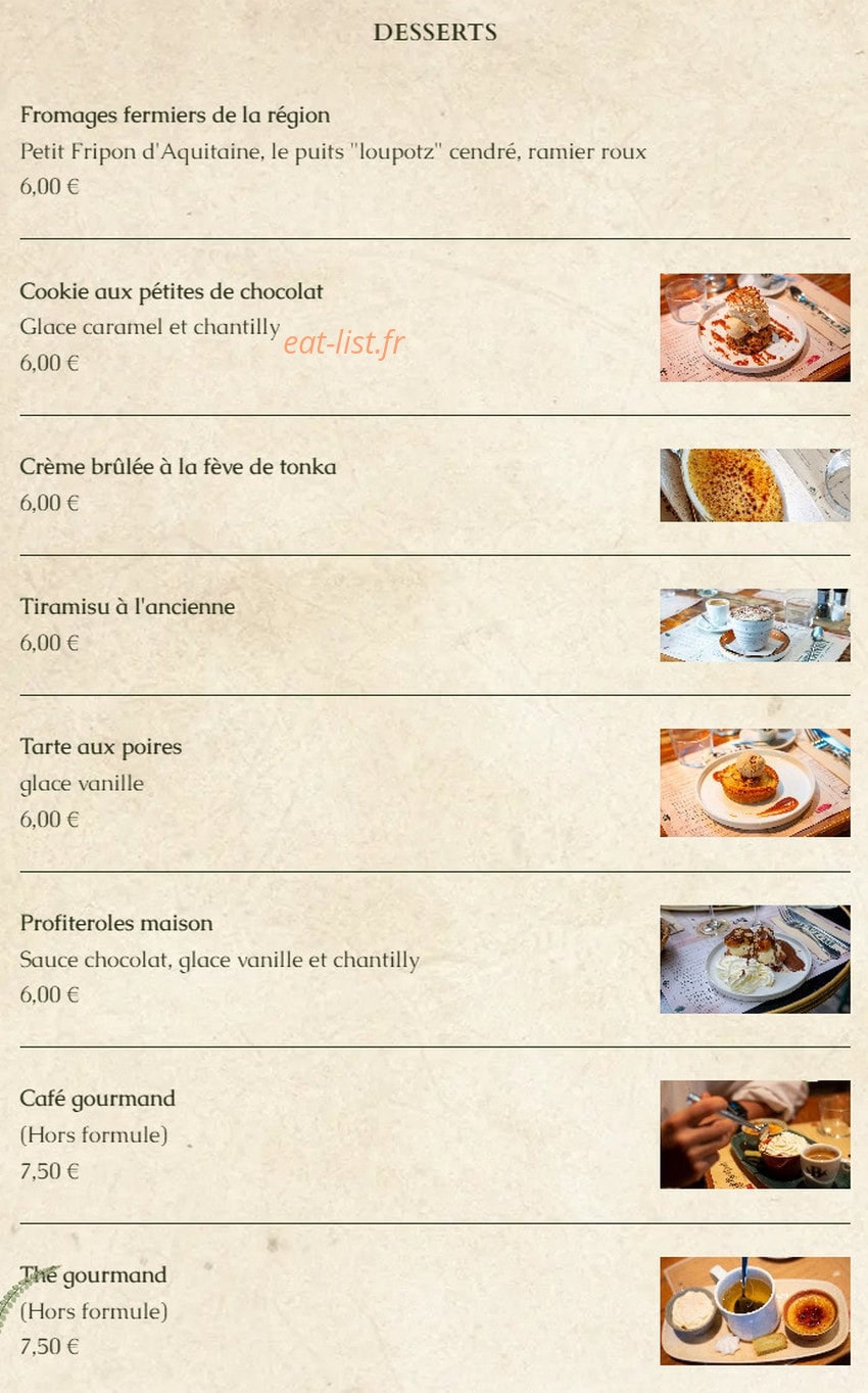 The Botanist Pub — carte page 6