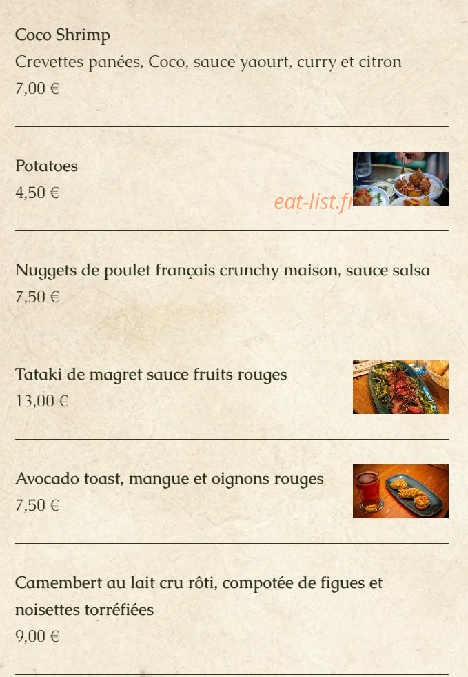 The Botanist Pub — carte page 8