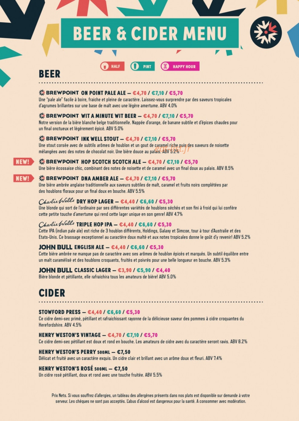 The Danu — carte page 2