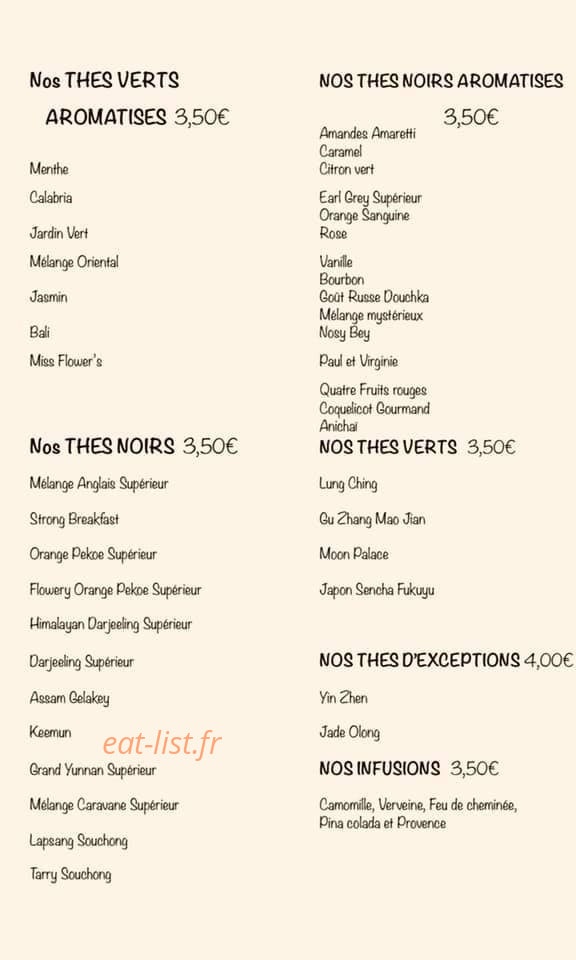 The Flower's Café — carte page 2