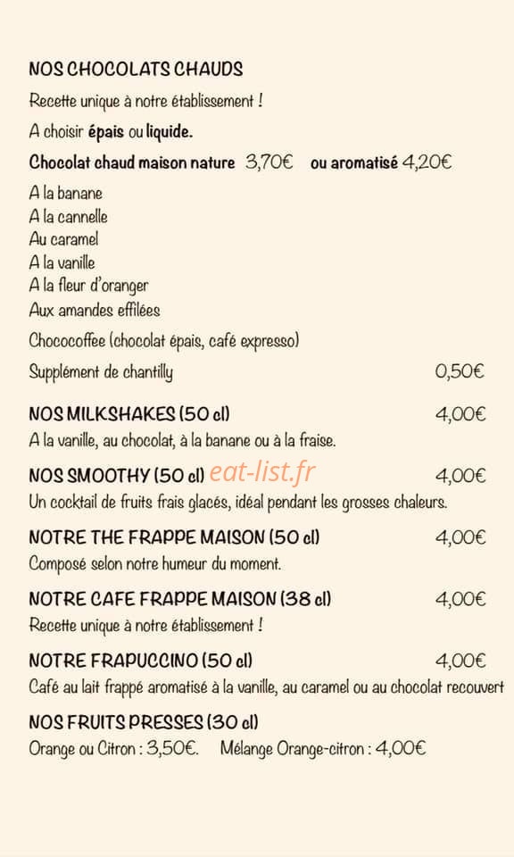 The Flower's Café — carte page 6