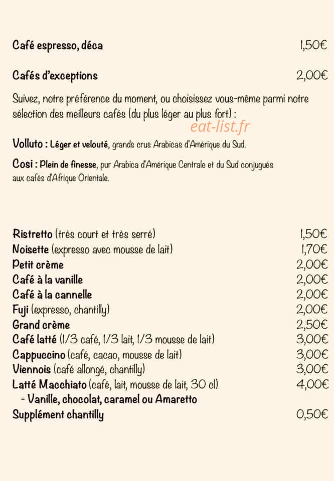 The Flower's Café — carte page 3
