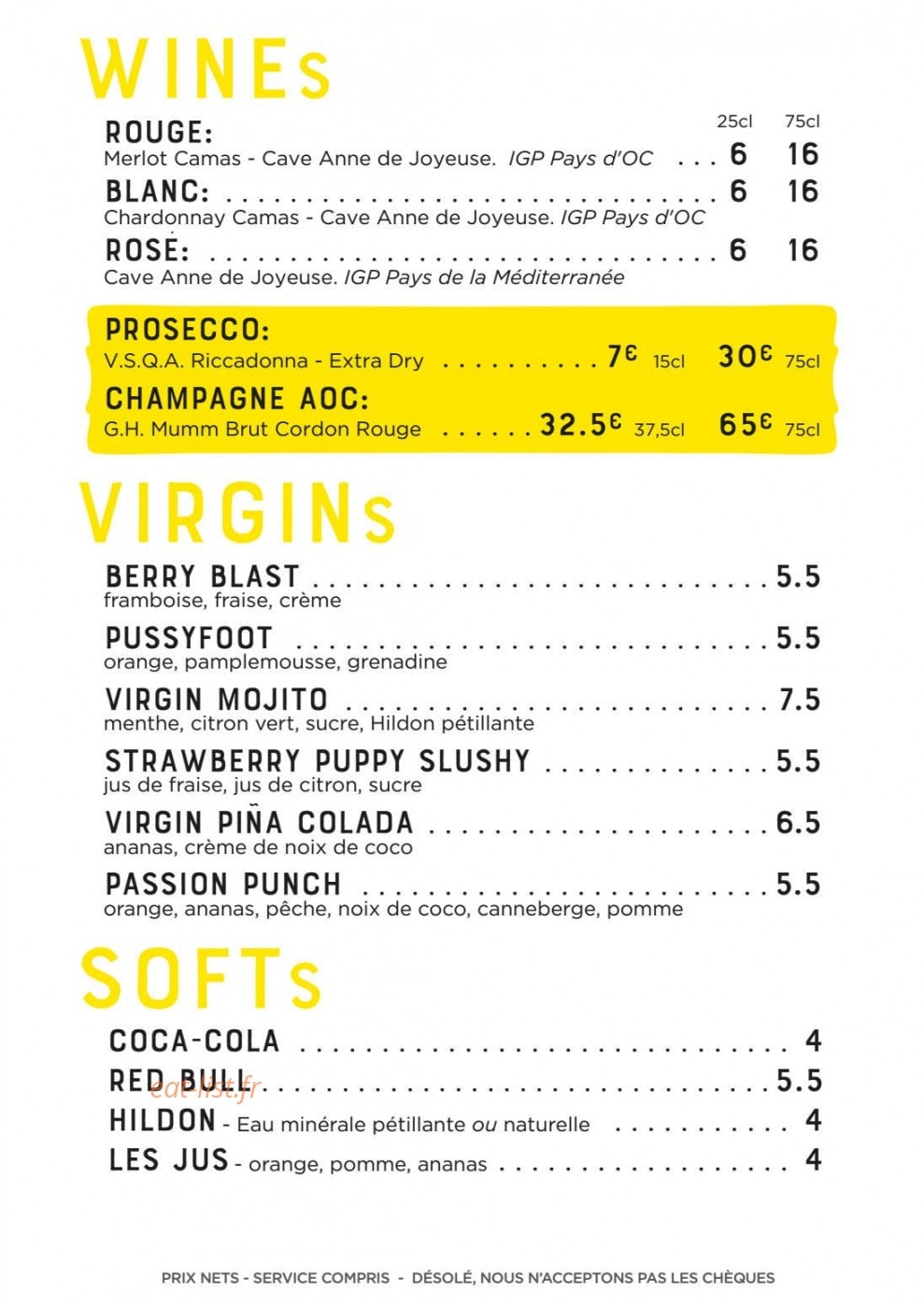 The Frog & Rosbif — carte page 7