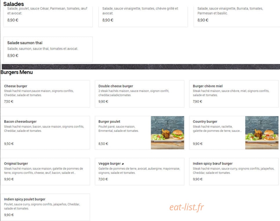 Top Notch — carte page 1