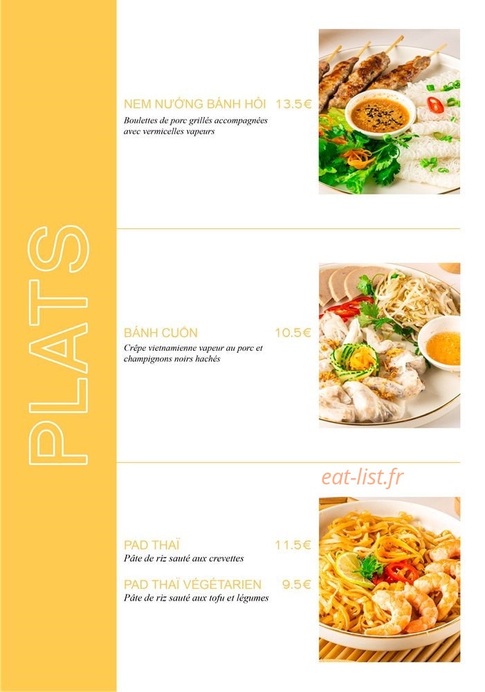 Carte et menu de Viet Food 84 à Toulouse — Les plats