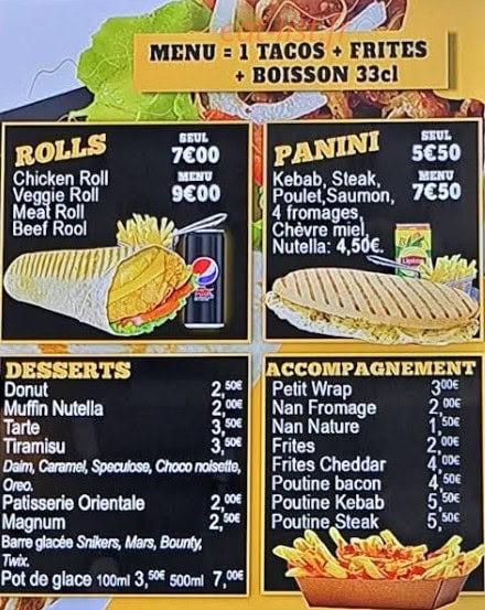 Villa tacos burger — carte page 6