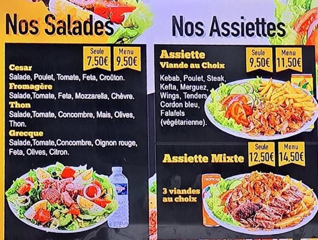 Villa tacos burger — carte page 2