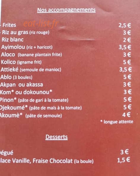 Woezon Restaurant — carte page 3