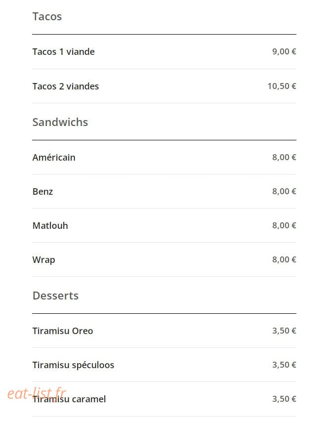 world of food — carte page 2