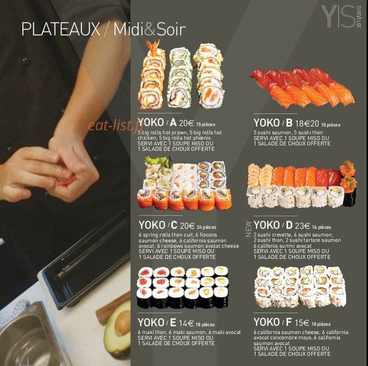 Yoko Sushi — carte page 4