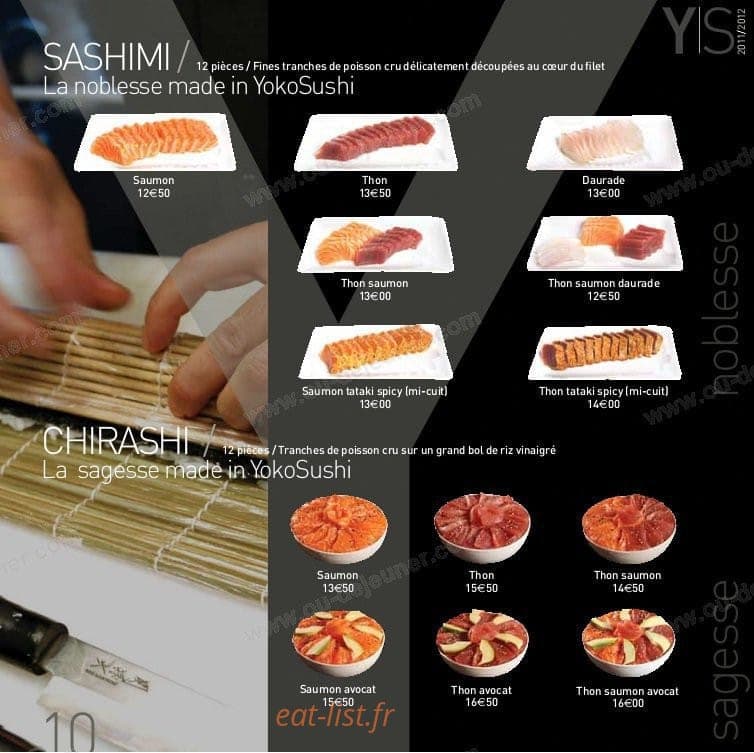 Yoko Sushi — carte page 10