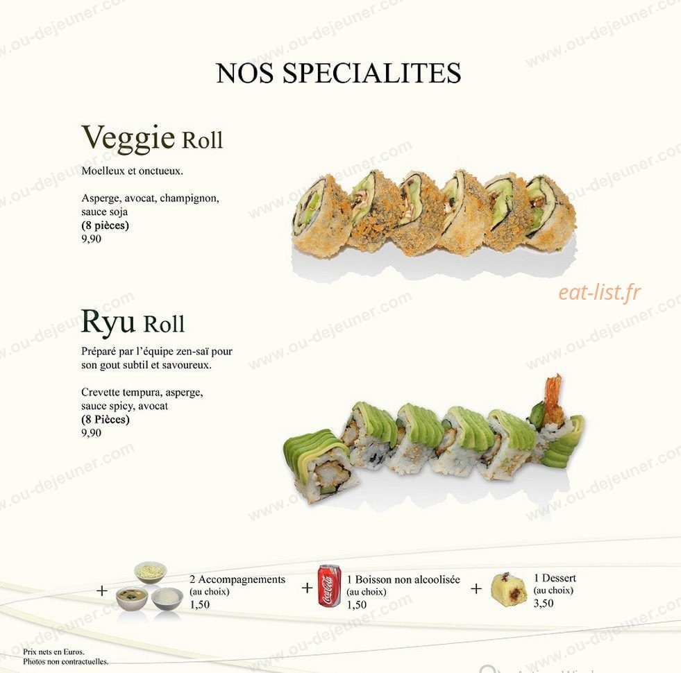 Zen Saï — carte page 9