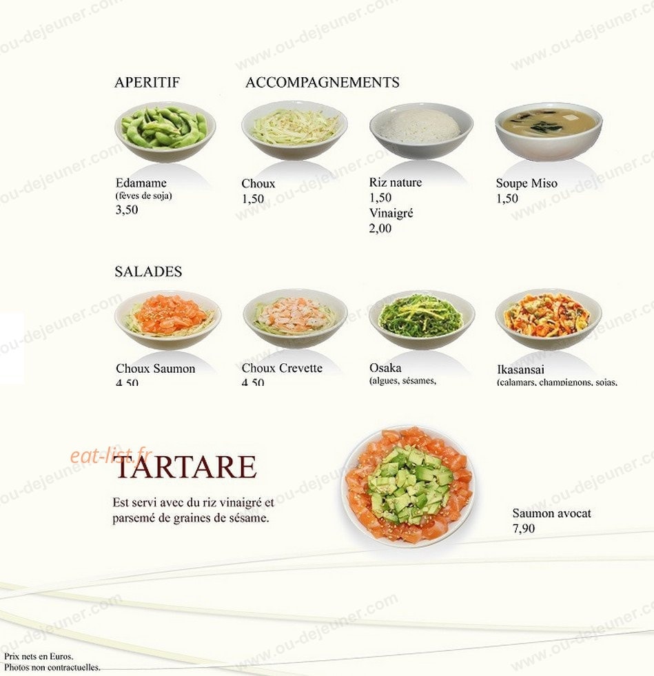 Zen Saï — carte page 5