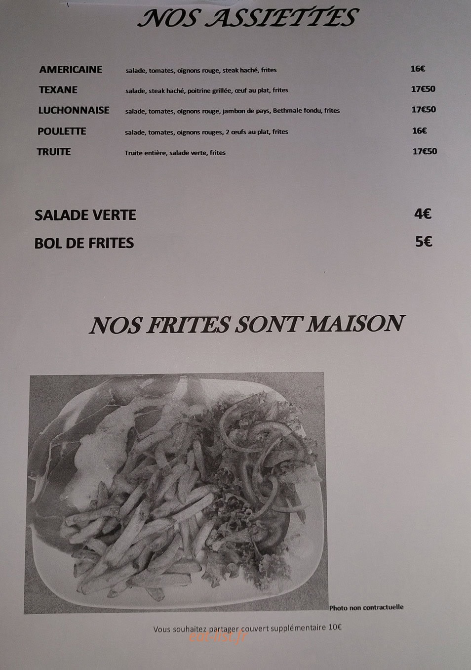 La guinguette du lac — carte page 3