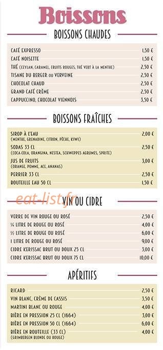 La Pâte à Crêpes — carte page 6