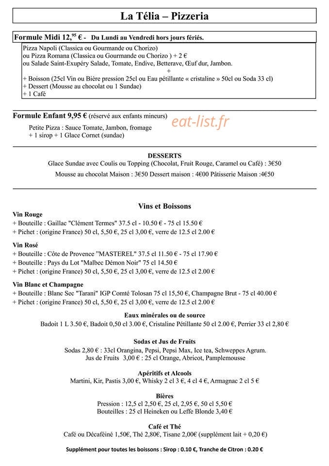 La Telia — carte page 1